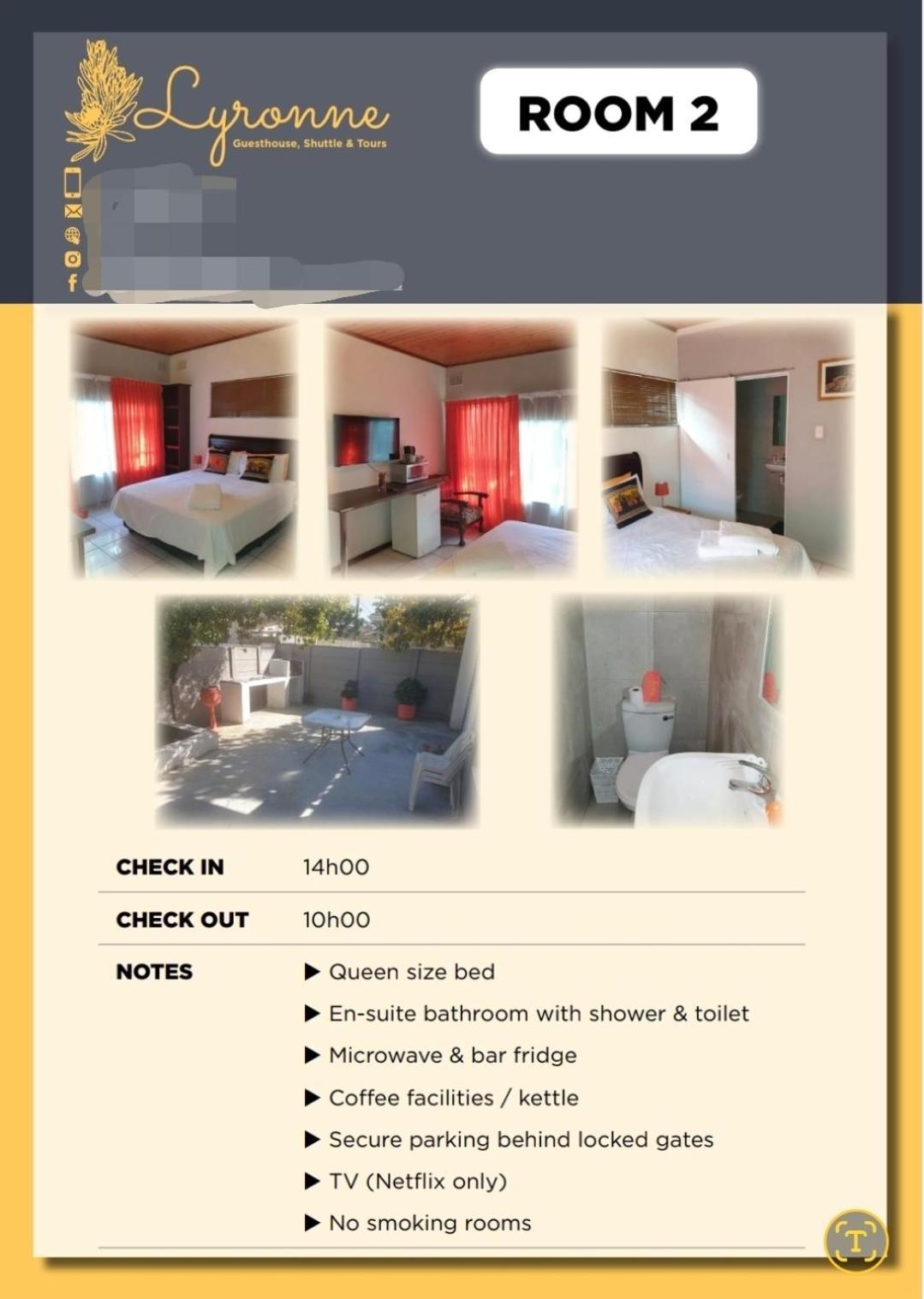Lyronne Guest House, Shuttle And Tours